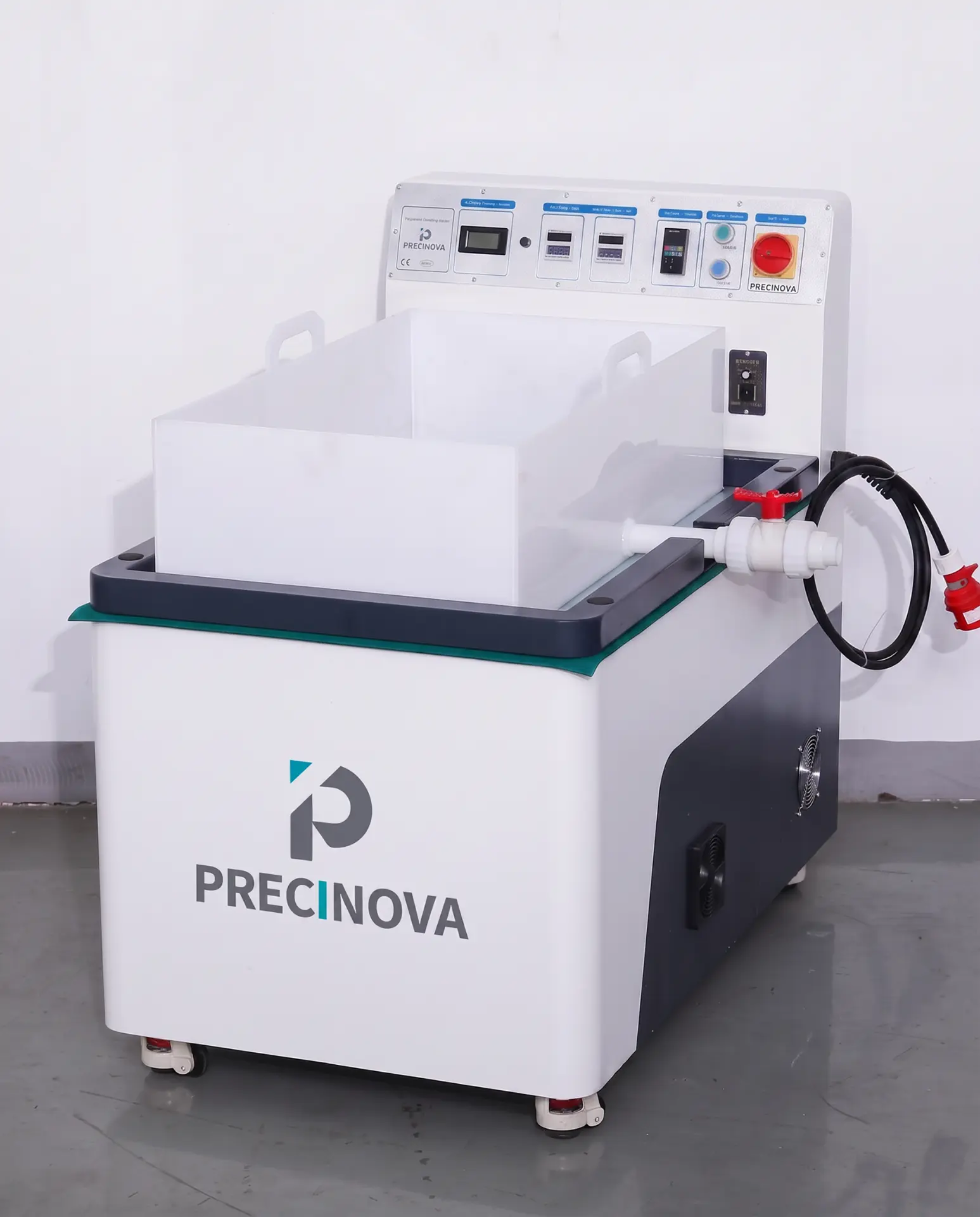 Magnetic Polishing Machines machines by Precinova India – Rotating magnetic field drives stainless steel pins into eve
